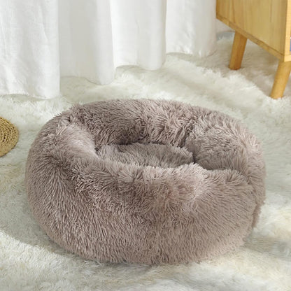 Calming Donut Dog Bed Anti-Anxiety, Self Warming, Cozy Soft Plush round Pet Bed, Ideal for Both Home & Travel, 27"L X 27"W X 8"H