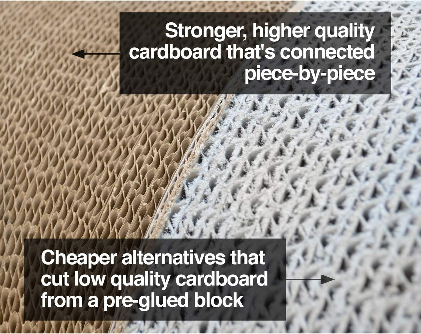 3-Sided Vertical Cat Scratching Post and Perch, 18" X 10.5" X 15.9", Versatile Scratching Pad with 6 Usable Sides, Eco-Friendly 100% Recyclable Cardboard Lounge