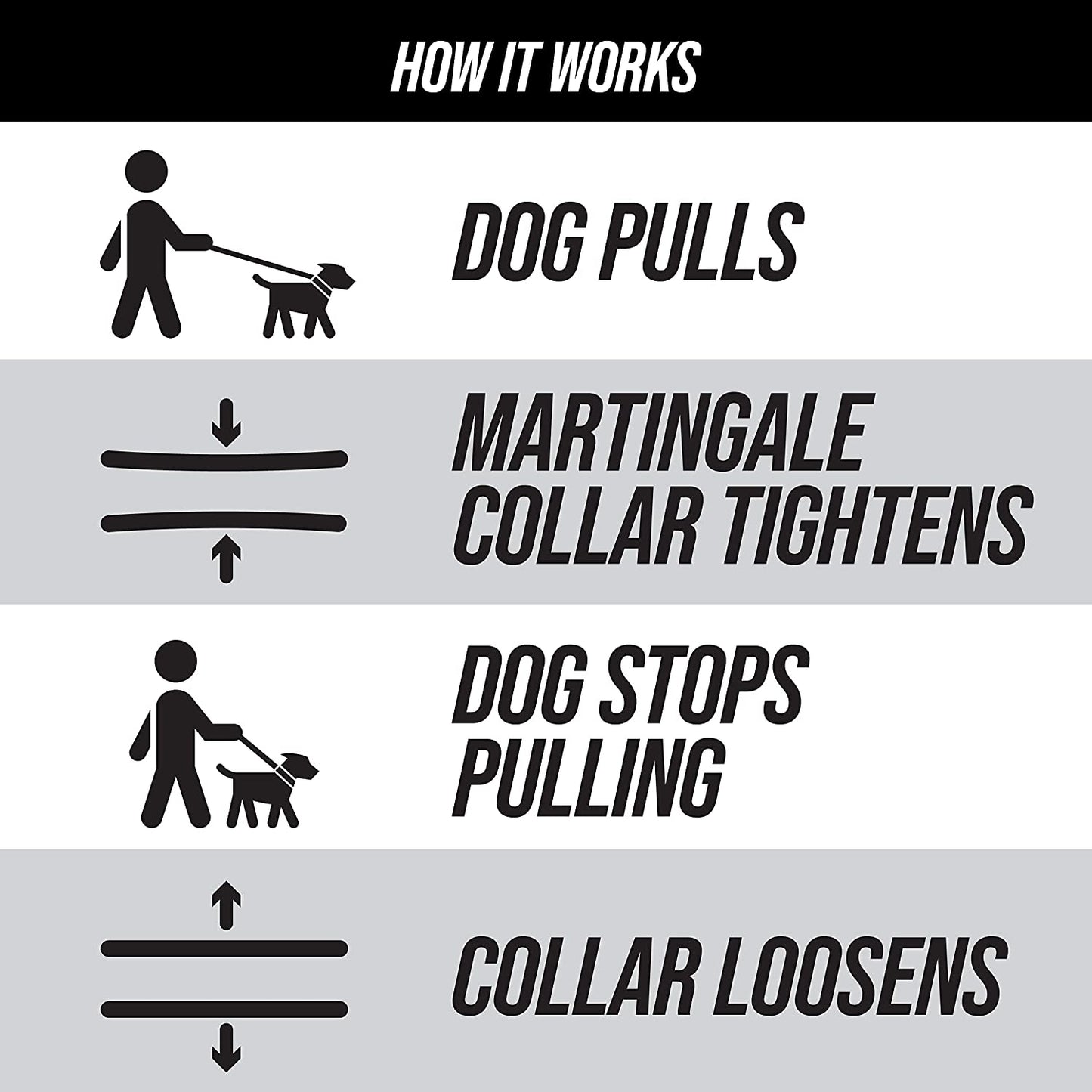 Martingale Dog Collar | Reflective Nylon Adjustable Collar for Large, Medium, and Small Dogs | No Pull Training Collar with Quick Release Buckle