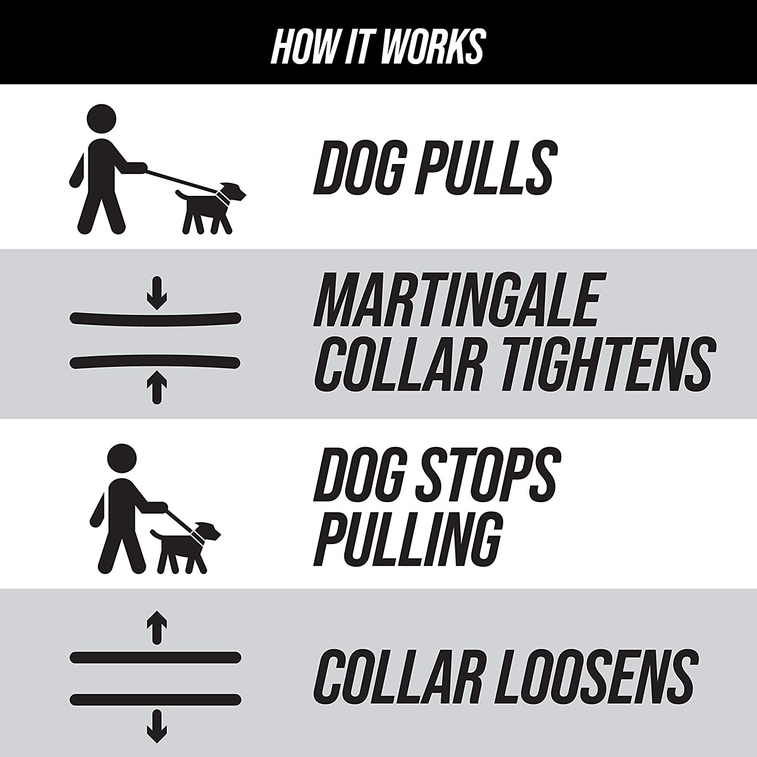 Martingale Dog Collar | Reflective Nylon Adjustable Collar for Large, Medium, and Small Dogs | No Pull Training Collar with Quick Release Buckle