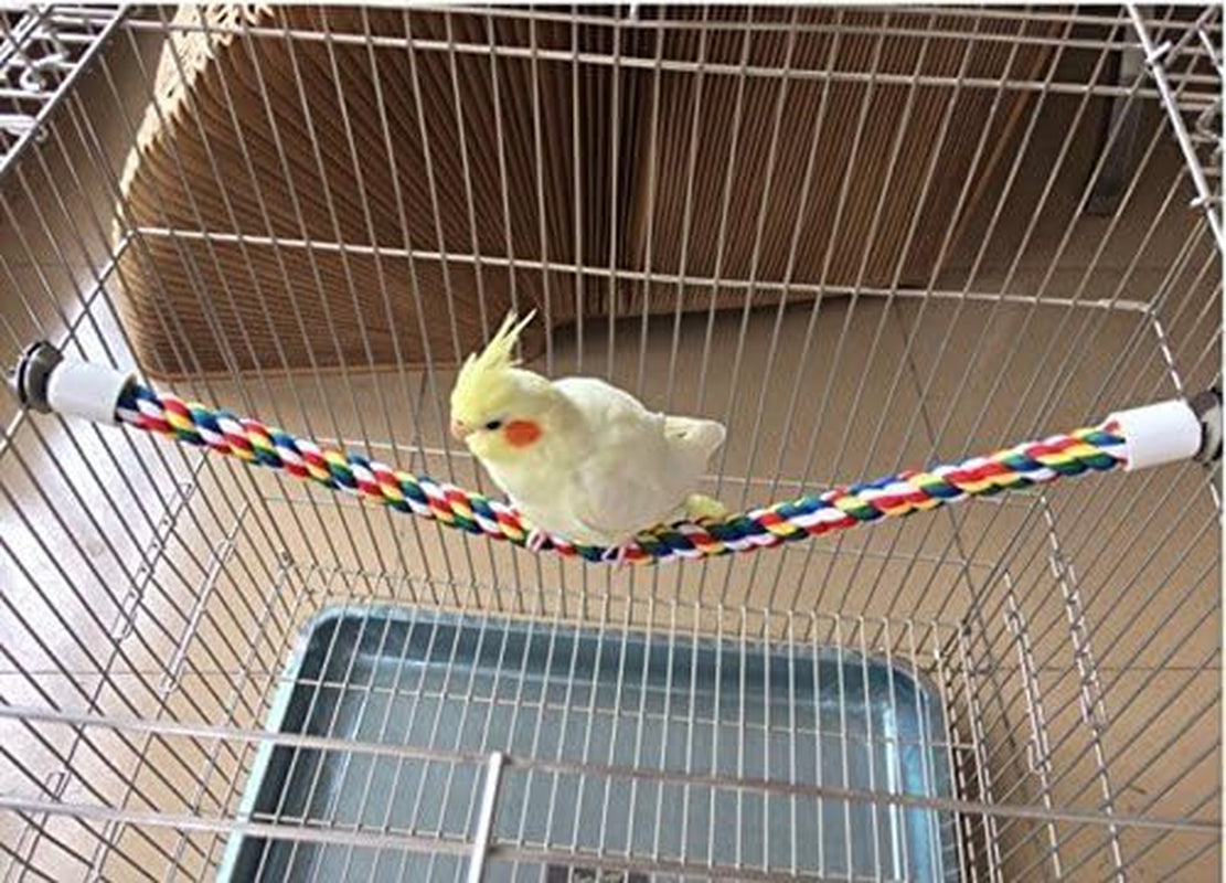 Bird Rope Perches - 21 Inch Bungee Toy for Parrots (Single Pack)