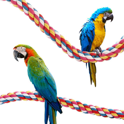 Bird Rope Perches - 21 Inch Bungee Toy for Parrots (Single Pack)