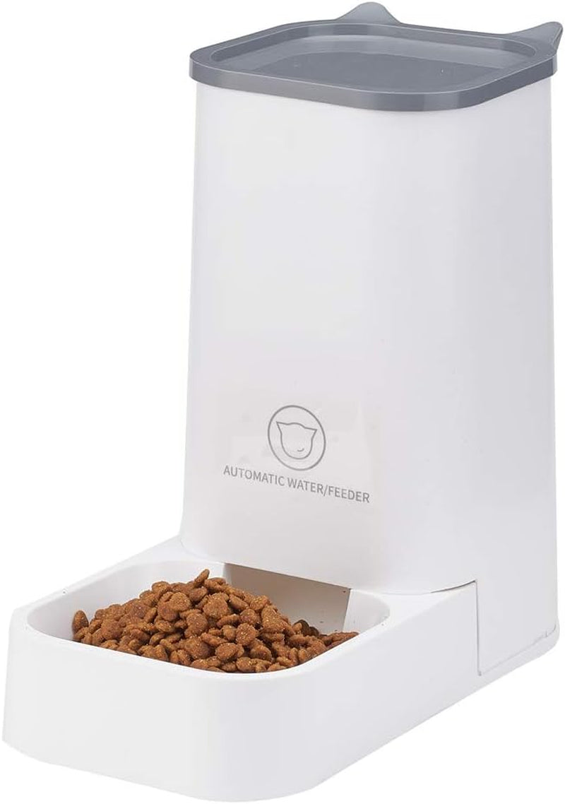 Automatic Pet Feeder and Water Dispenser Set - 1 Gallon Water Capacity and 2.1 Kg Food Capacity, Self-Dispensing System for Cats and Dogs, Made of Durable Polypropylene Material
