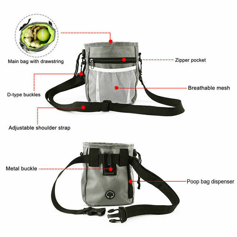 Dog Training Treat Pouch - Waist Belt Snack Bag for Walking Pets in the UK