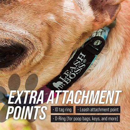 Martingale Dog Collar | Reflective Nylon Adjustable Collar for Large, Medium, and Small Dogs | No Pull Training Collar with Quick Release Buckle